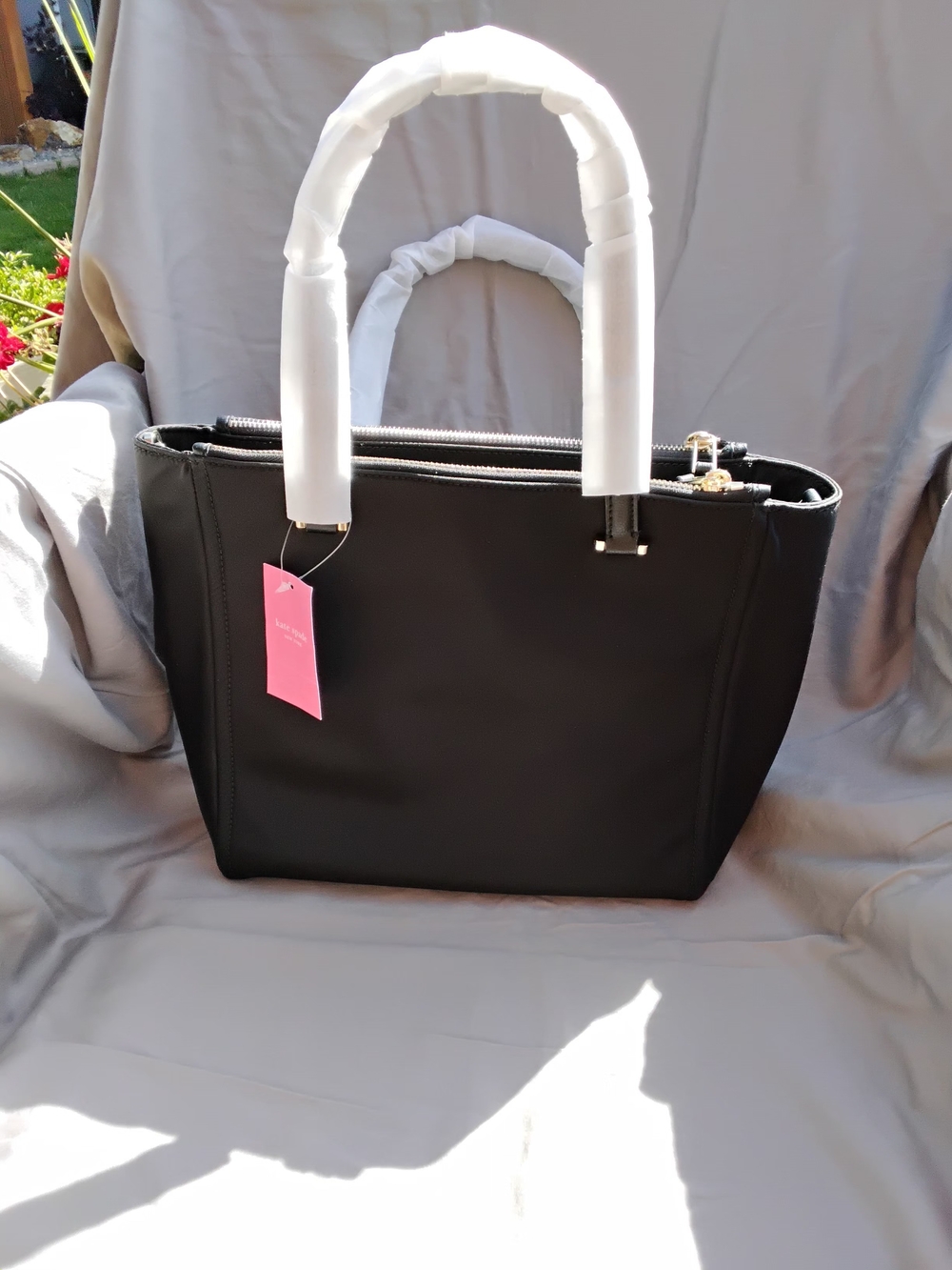 kate spade Dawn Black Satchel with Gold Logo Plate - Picture 3 of 11